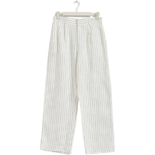 Gina Tricot-petite linen trousers-Hørbukser-Hvid-XS-Dame