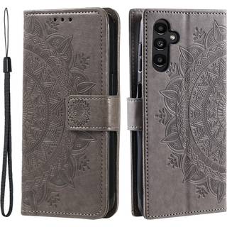 SKALO Samsung A25 5G Mandala Flip Cover - Grå