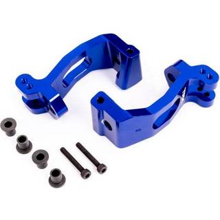 Traxxas - TRX9532X - Caster blocks (c-hubs), 6061-T6 aluminum (blue-anodized), left & right/ kingpin bushings (4)/ 3x20mm CS (with threadlock) (4)
