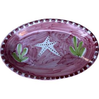 Piccola Home Amalfi Serveringsfad 26 Cm - Serveringsfad Keramik Rosa - OV26TV-A-RO-SM