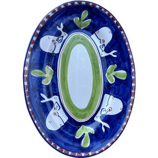 Piccola Home Amalfi Serveringsfad 37 Cm t - Serveringsfad Keramik Blå - OV3700-A-EB-BAL