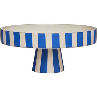 Toppu serveringsfad 20 cm, hvid/blå
