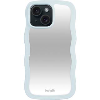 Holdit iPhone 15 / 14 / 13 Wavy Cover - Black / Transparent