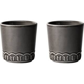 Potteryjo Tulipa Kop 20 Cl 2-pak - Kaffekopper Stentøj Almost Black - 025504-V2440