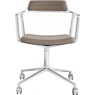 Vipp 452 Swivel Drejestol Med Hjul Mørk Sand/Aluminium