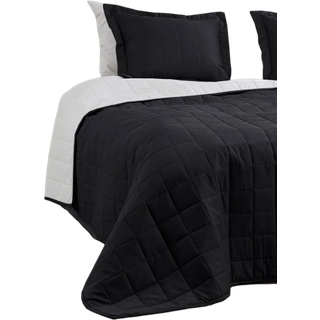 MATILDA sengetæppe - enkeltseng 150x250 cm - Sort