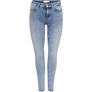 Only - Blå - Onlblush Mid Sk Ank Rw Dnm REA694 N - M/32
