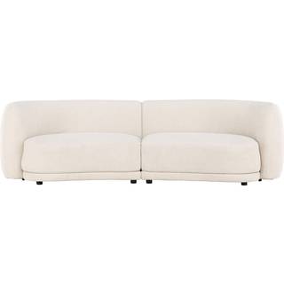 Cielo 3-personers sofa 268cm med buet design i hvidt stof