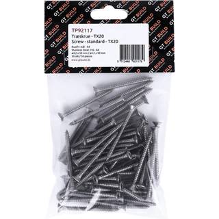 GTBUILD træskrue, TX20, rustfri A4, 4,2 x 50 mm - 50 stk.