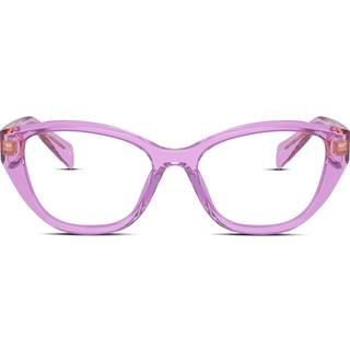 Prada PR 21ZV 13R1O1 53 Briller Kvinder Purple - Transparent Amethyst - 53mm