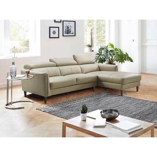 Hjørnesofa i beige bøffelskind SALVI, højrevendt