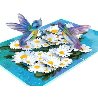 Lovepop Daisy Patch Hummingbirds Pop-Up-kort 5 X 7 tommer Valentinsdag gavekort til mor Tnker p dig Krlighedskort