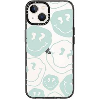 Casetify Compact iPhone 14 Sag [2x Military Grade Drop Tested / 4ft Drop Protection] - Aqua Transparent - Clear Black