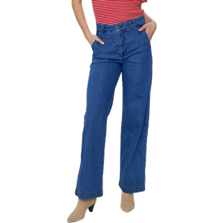 NÜMPH - NUAMBER LONG - Medium Blue Denim - 38 - Blå - Jeans
