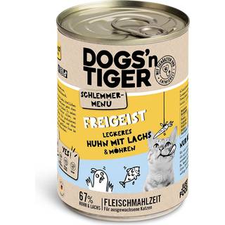 Dogs'n Tiger Livsnyder kylling med laks 72.38 DKK/1 kg (6 x 400.0g)