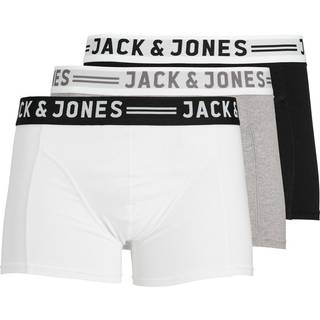 Jack & Jones Sense 3-Pack Boxershorts Light Grey Melange/Black & White