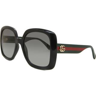 Gucci GG0713S 006 55 Solbriller Kvinder Black - Shiny Black - 55mm