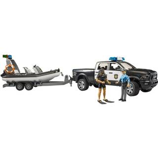 Bruder RAM 2500 Police Pickup with L&S Module, 2 figures, trailer + boat