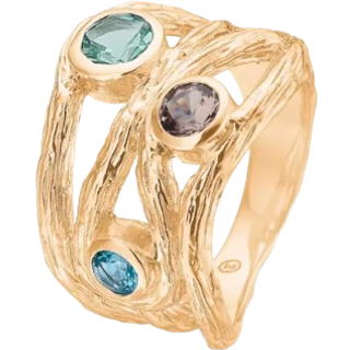 Studio Z Evergreen ring i forgyldt sølv med cubic zirkonia