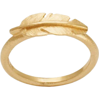 Heiring Fjer Ring Mini Forgyldt 51-6-00FG