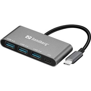 Sandberg USB-C til 3 x USB 3.0 Converter, hvid