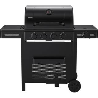 Gasgrill 4 brændere og sidebrænder sort - Grillexpert