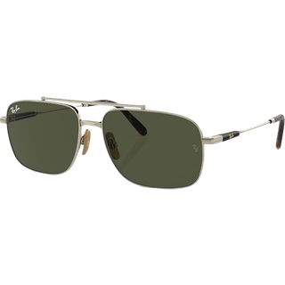 Ray - Ban Unisex RB8096 MICHAEL TITANIUM 926531 Solbriller Metal Guld Grøn Pillow Normal
