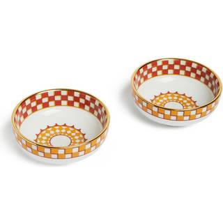 La DoubleJ Tableware - 'Apollo' snack bowl, set of two, multicolor in multicolor 100% Porcelain
