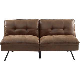 3-personers klik-klak sovesofa i brun vintage mikrofiber PEGULA II