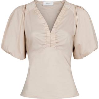 Neo Noir Irina Poplin Bluser 152219 Dark Sand (44)