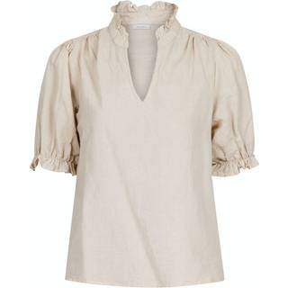 Odesa Linen Bluse, Sand, 40