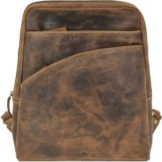 Rucksack Leder 28x34cm "Vintage" antikbraun | Greenburry 1536-25