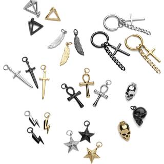 Hoop Earring 3-Pack med 27 Charms