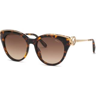Chopard Kvinde SCHL04S 909 Solbriller Acetat Havana Brun Sommerfugl Antiblænding Skygge