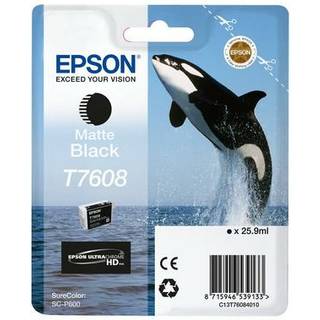 Epson T7608 - matte black - original - ink cartridge - Blækpatron Mat sort