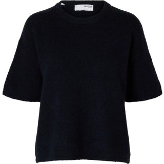Maline-Liliana Strikbluse, Dark Sapphire, XS