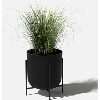 Veradek Mason Series hævede Lima Planter - Round Planter til gårdhave/balkon | Plastik og beton m/metalplante stand | Moderne d? Cor til planter