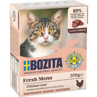 Bozita Feline Kornfri Tetrastykker i sauce Lever 6x370 g