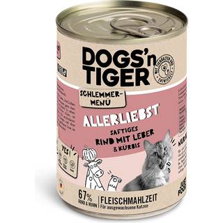 Dogs'n Tiger Allerkæreste oksekød med lever 72.38 DKK/1 kg (6 x 400.0g)