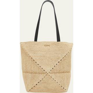 Loewe Paula&#39;s Ibiza Puzzle Fold raffia tote bag - beige - One Size