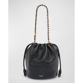 Loewe Flamenco Small leather bucket bag - black - One Size