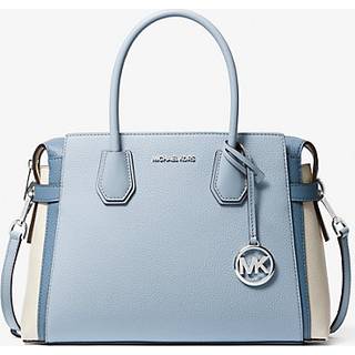 MK Mercer Medium Color-Block Belted Satchel - Blue - Michael Kors - ONE SIZE