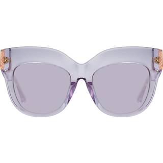 Linda Farrow DUNAWAY LFL1049 C13 56 Solbriller Mænd Purple - Transparent Lilac Purple - 56mm