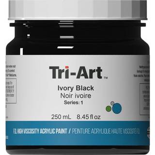 Tri-Art High Viscosity akrylfarve 250 ml Ivory Black