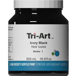 Tri-Art High Viscosity akrylfarve 500 ml Ivory Black