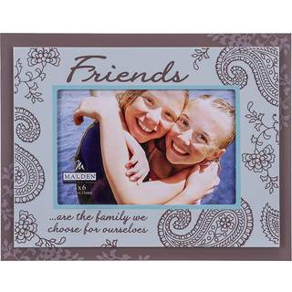Malden International Designs 4332-46 Venner Double Layer Wood Picture Frame 4x6 Brown