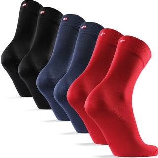 BAMBOO DRESS SOCKS - Apple Red | Black | Navy / 43-47 / 6-Pack