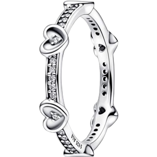 Pandora Ring - Radiant Sparkling Hearts - 192496C01 - silber