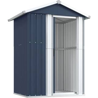 haveskur 126x97,5x177 cm galvaniseret stål antracitgrå