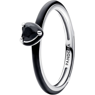 Pandora 193088C01 Damenring Silber Schwarzes Chakra Herz